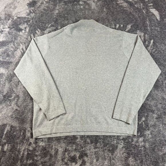 Peter Millar Crown Sport 1/4 Zip Mock Neck Men's XL Gray Pullover Cotton Blend - Picture 7 of 9